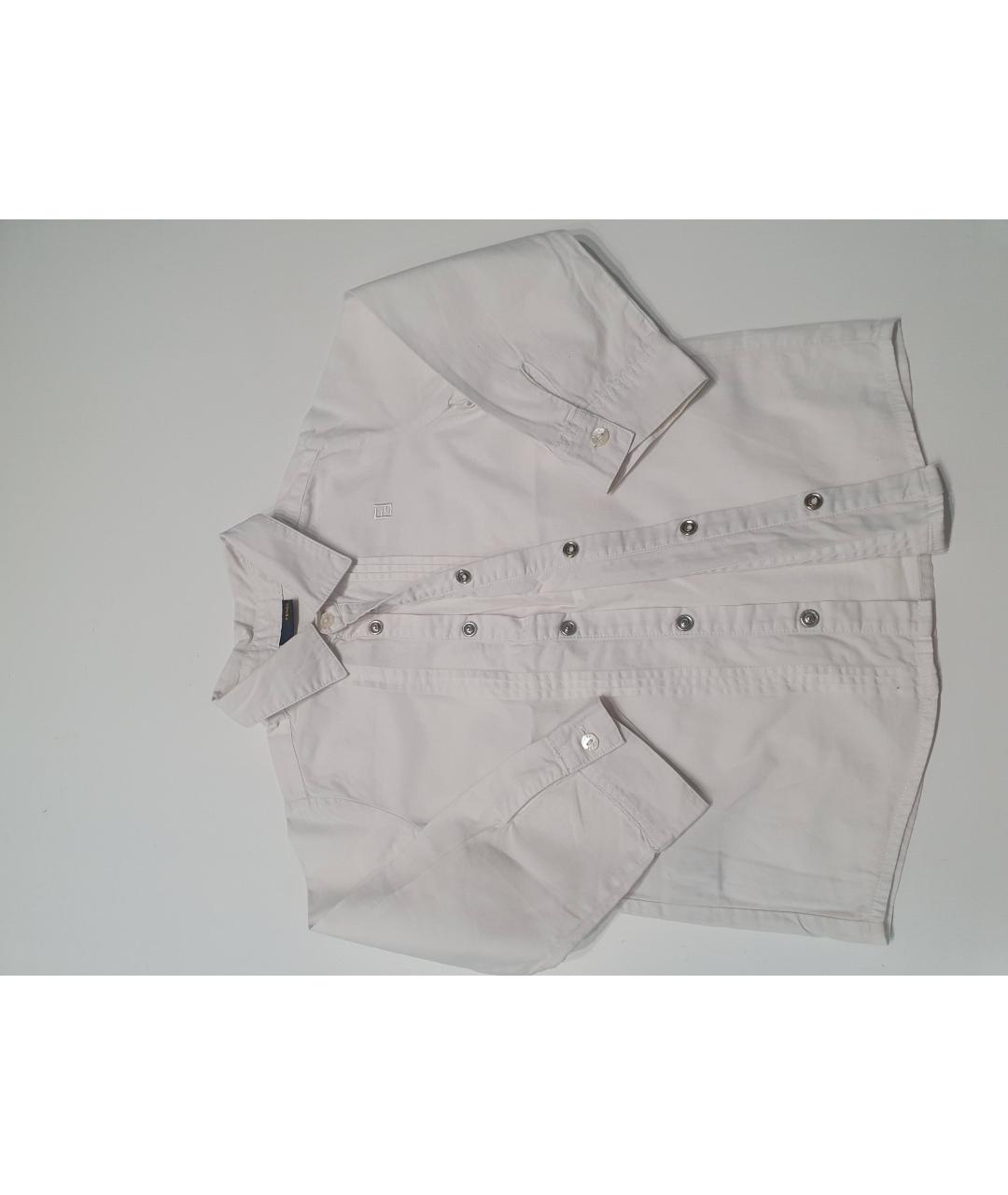 FENDI Белая хлопковая блузка для девочек, фото 2