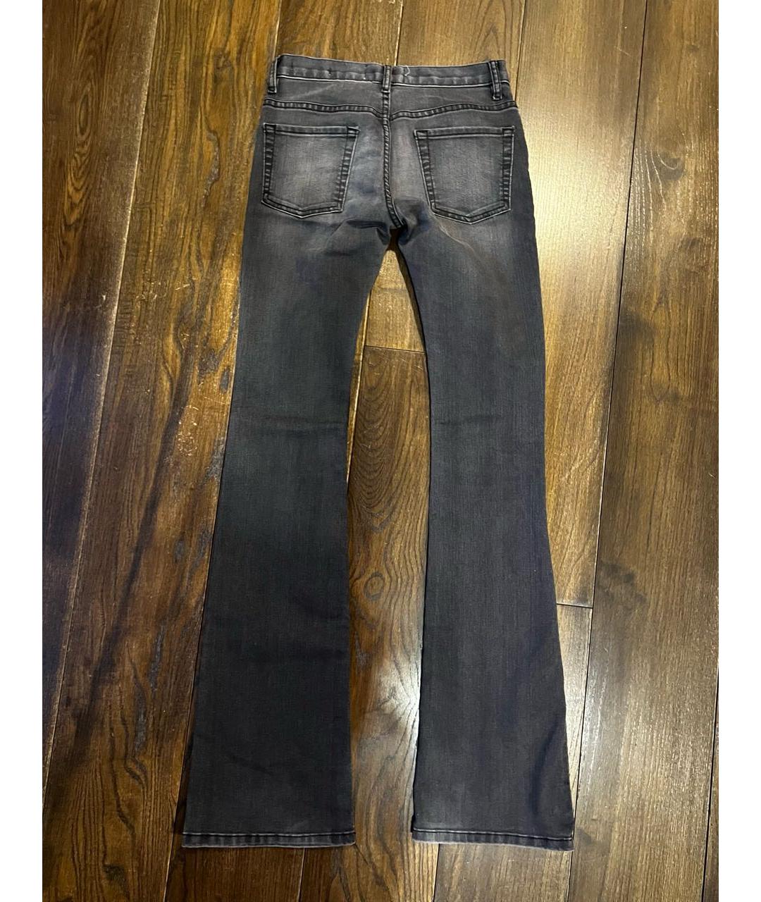 NILI LOTAN Антрацитовые хлопко-эластановые джинсы клеш, фото 2