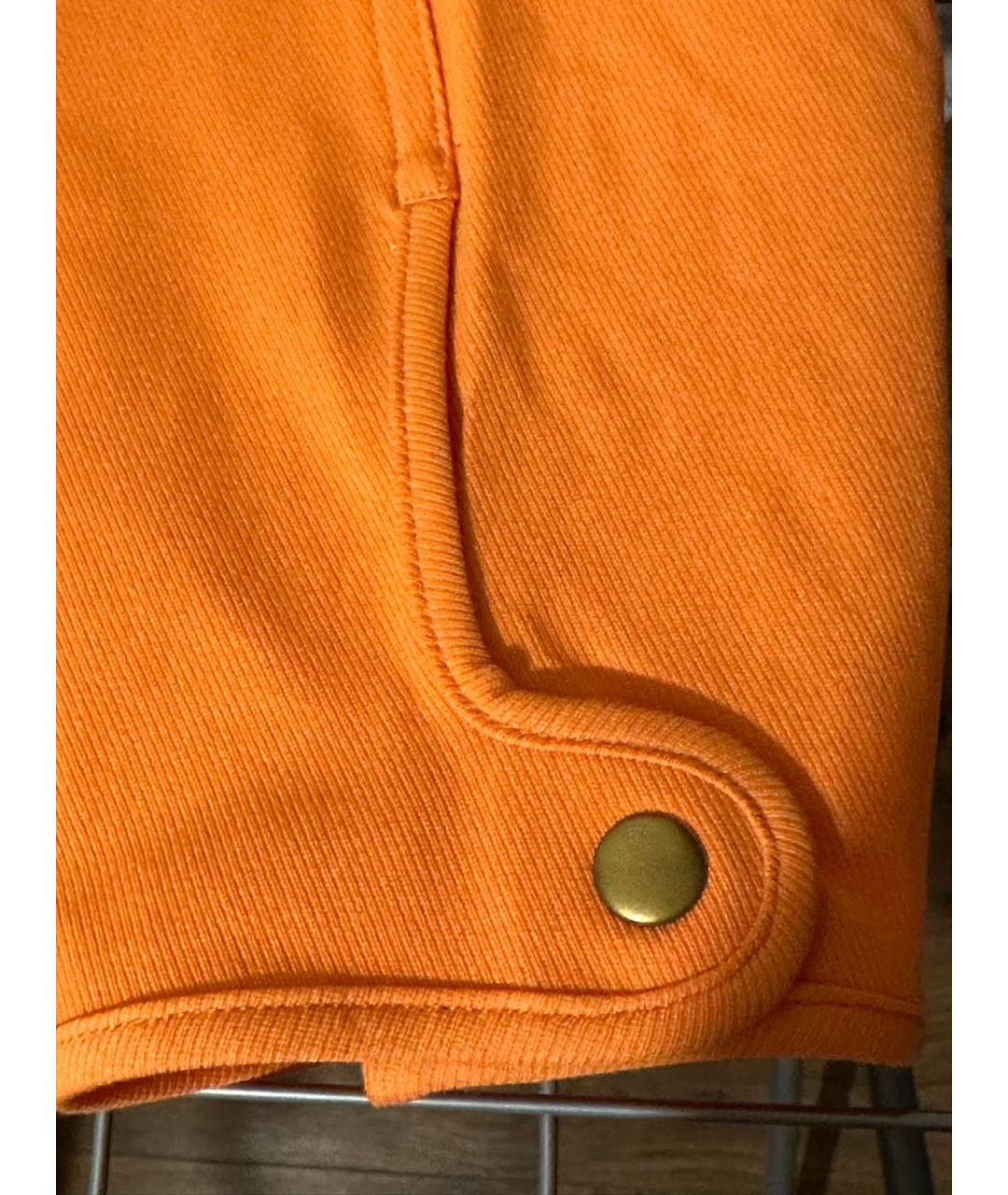 RALPH LAUREN Оранжевое хлопко-эластановые брюки узкие, фото 5