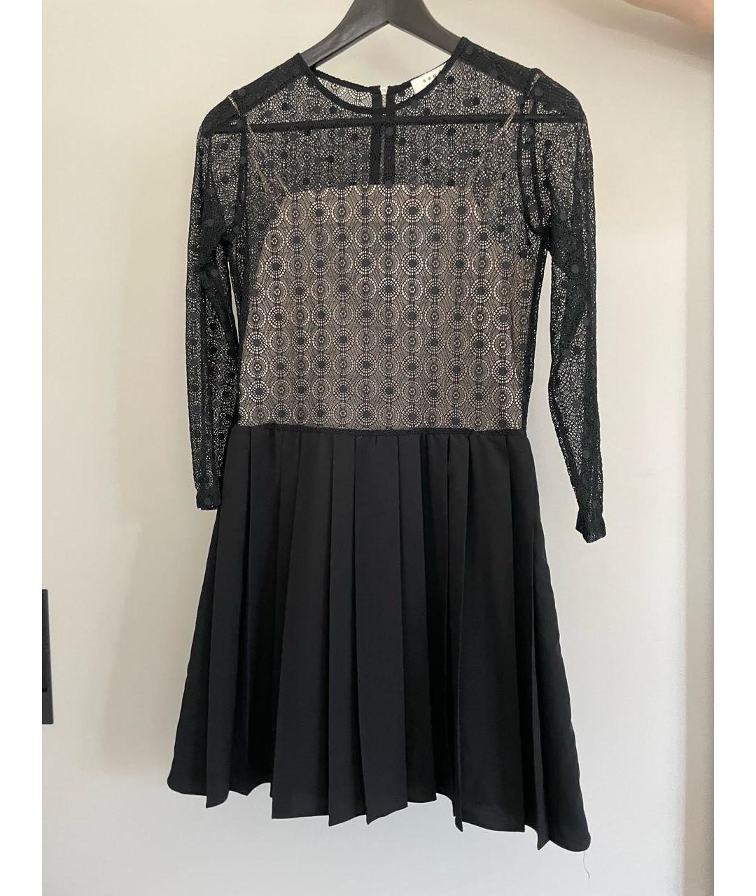 SANDRO Черное полиэстеровое коктейльное платье, фото 5