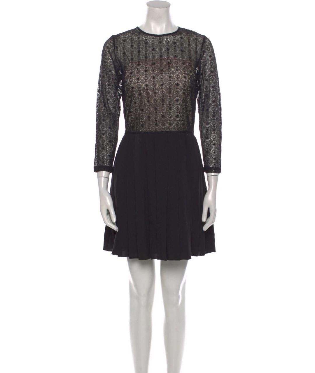 SANDRO Черное полиэстеровое коктейльное платье, фото 6
