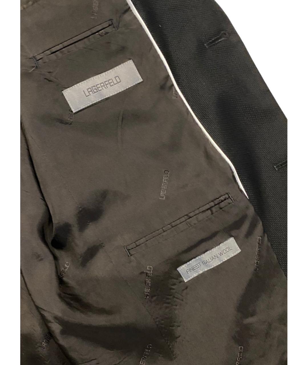 KARL LAGERFELD Черный шерстяной пиджак, фото 4