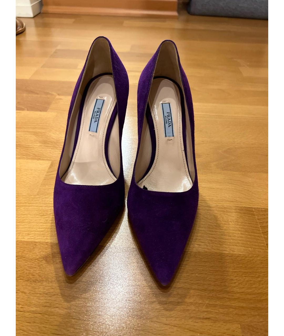PRADA Фиолетовые замшевые туфли, фото 2