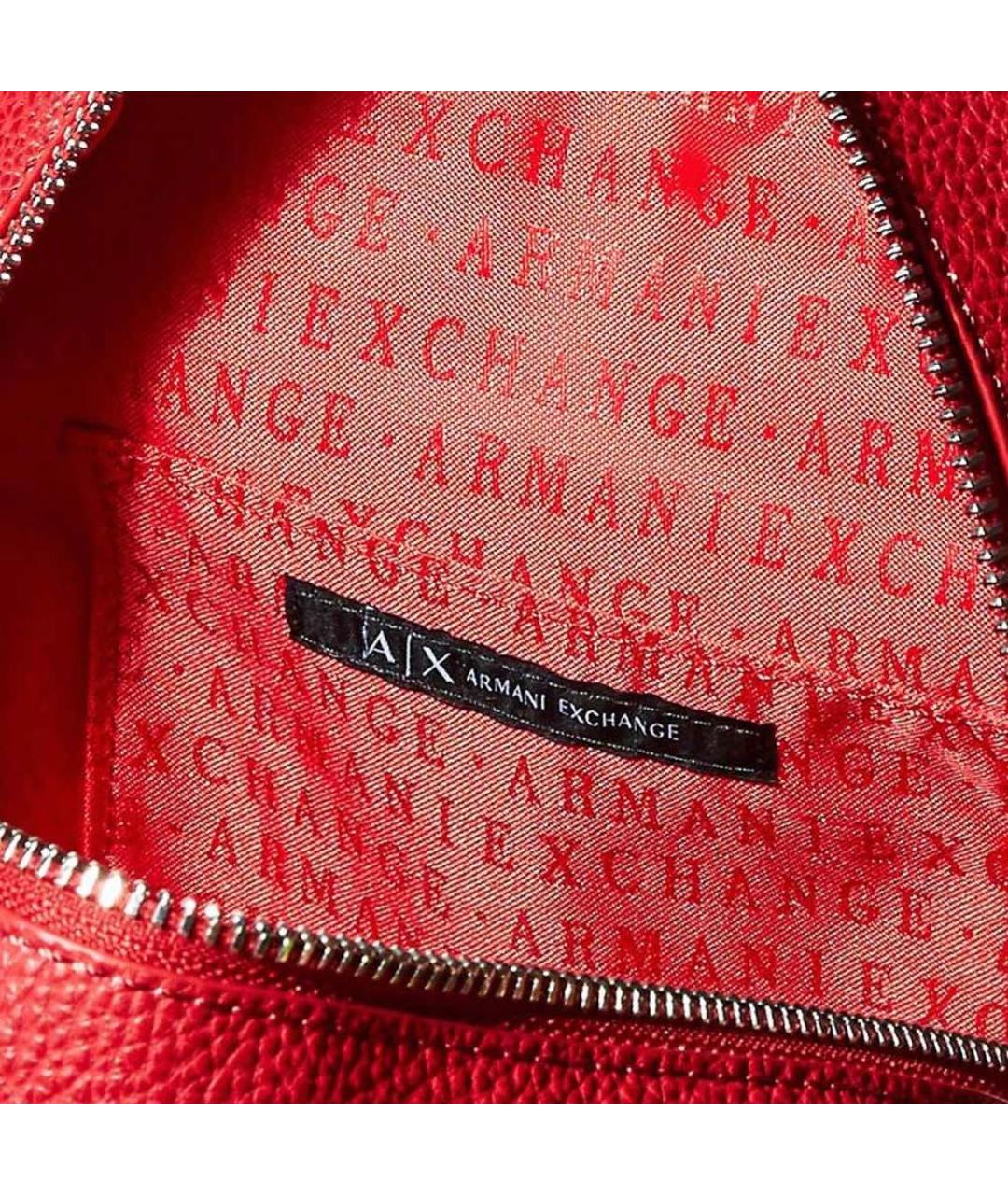 ARMANI EXCHANGE Красный рюкзак из искусственной кожи, фото 4
