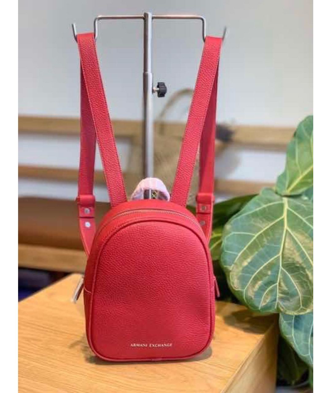ARMANI EXCHANGE Красный рюкзак из искусственной кожи, фото 6