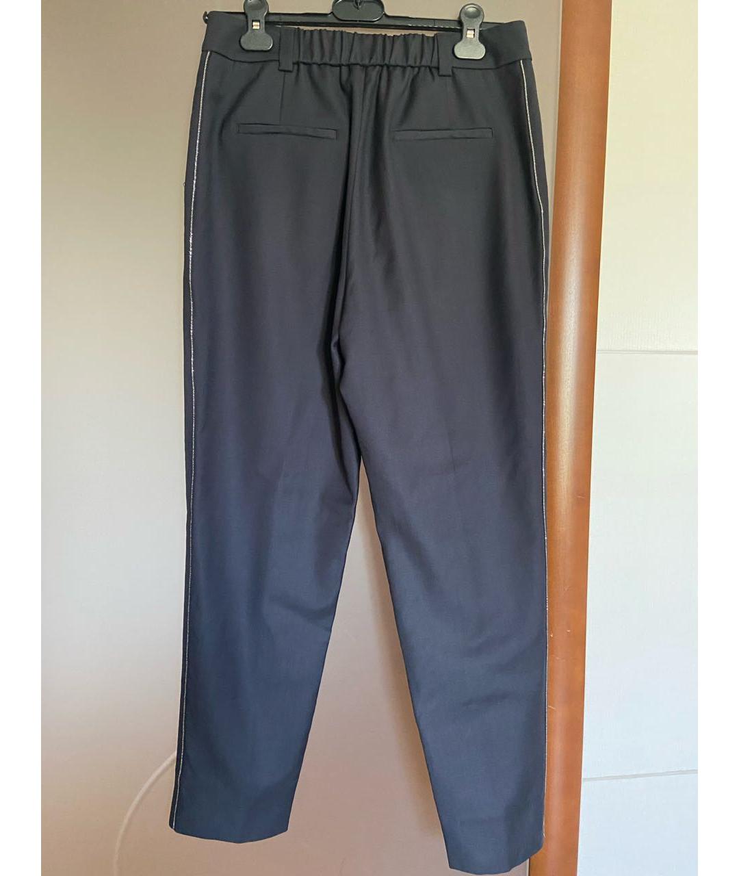 PESERICO Темно-синие брюки узкие, фото 2