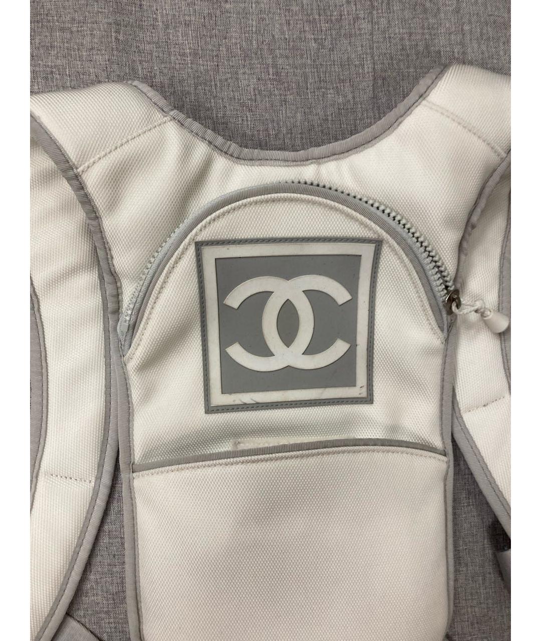 CHANEL Белый тканевый рюкзак, фото 2