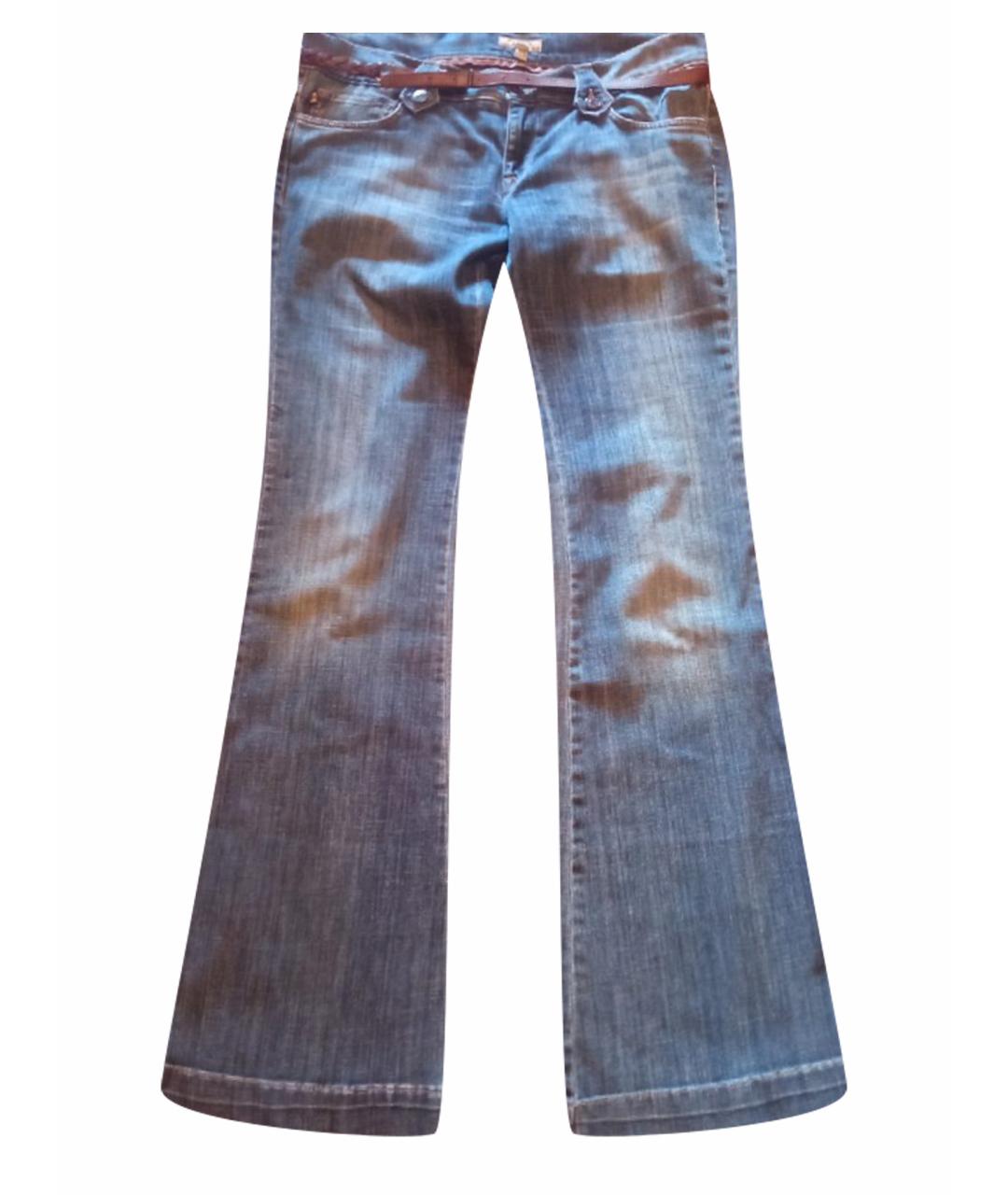BURBERRY Синие хлопковые джинсы клеш, фото 1