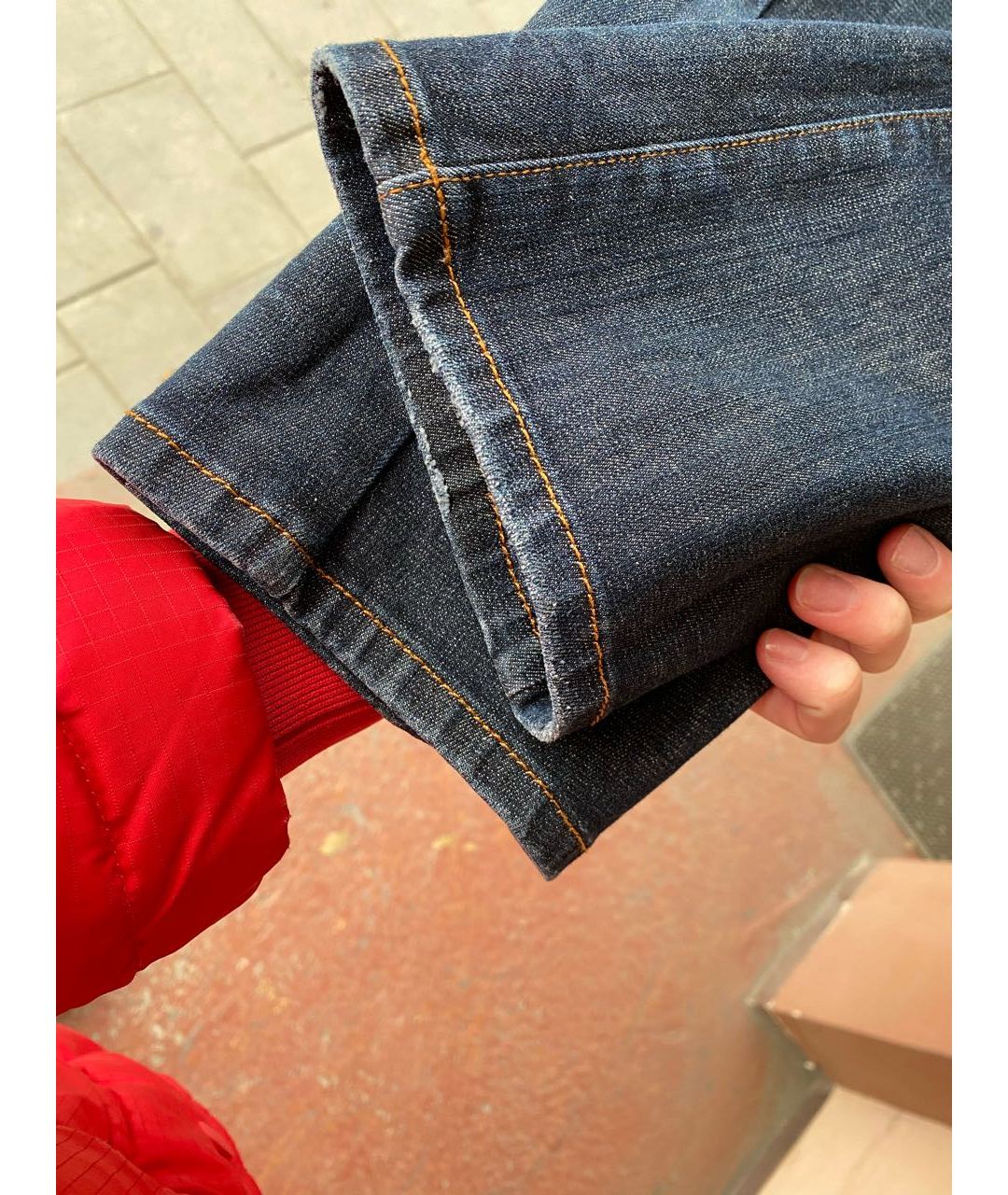 PHILIPP PLEIN Темно-синие хлопко-эластановые джинсы слим, фото 6