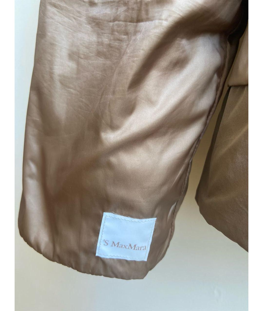 'S MAX MARA Бежевая полиамидовая куртка, фото 5