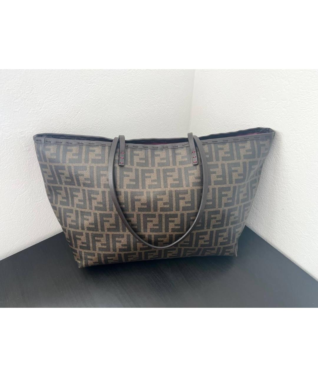 Fendi zucca cheap roll tote