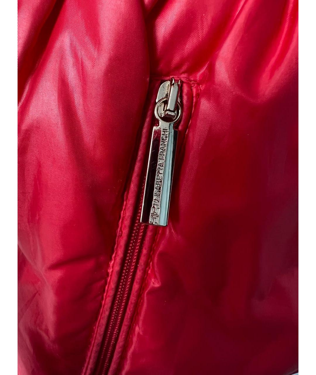 ELISABETTA FRANCHI Красная полиэстеровая куртка, фото 6
