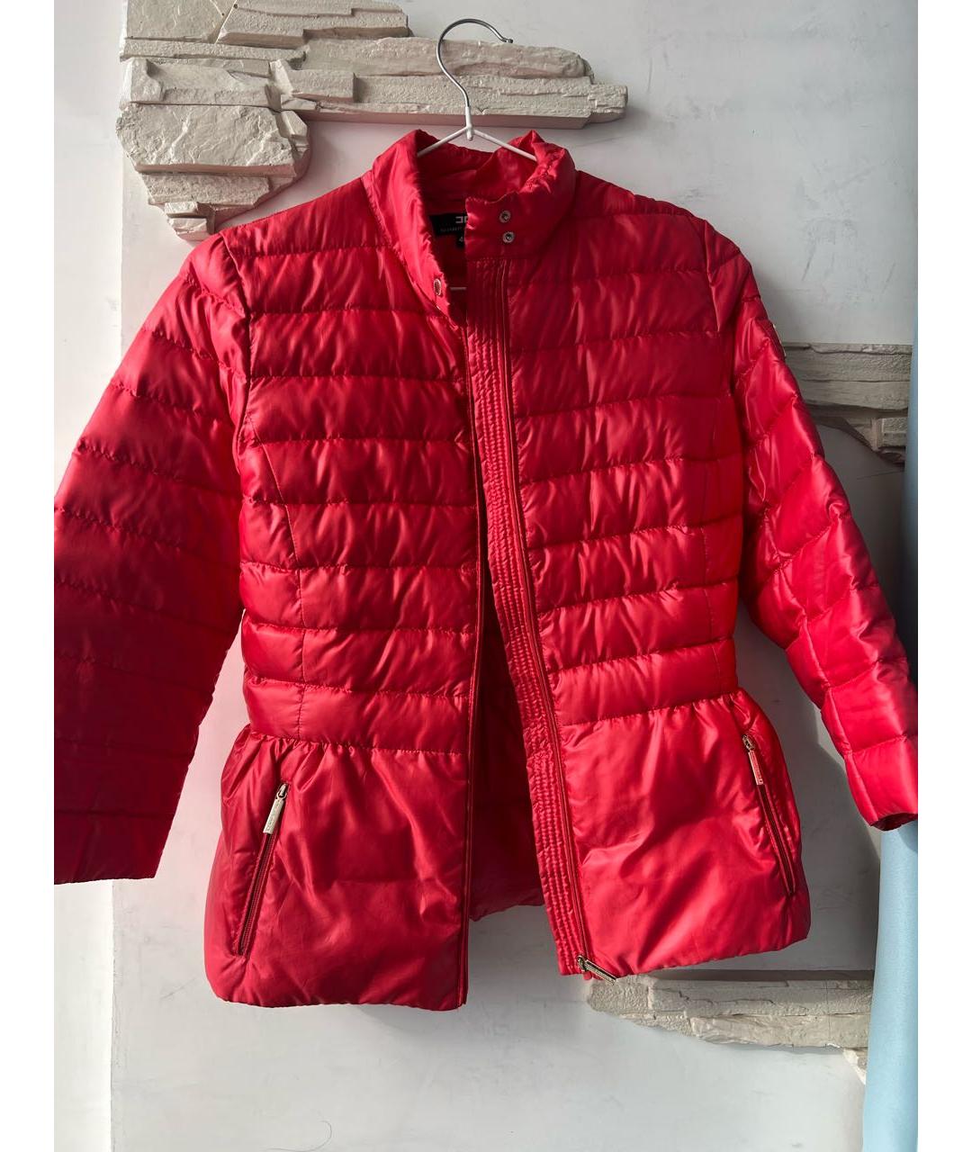 ELISABETTA FRANCHI Красная полиэстеровая куртка, фото 7