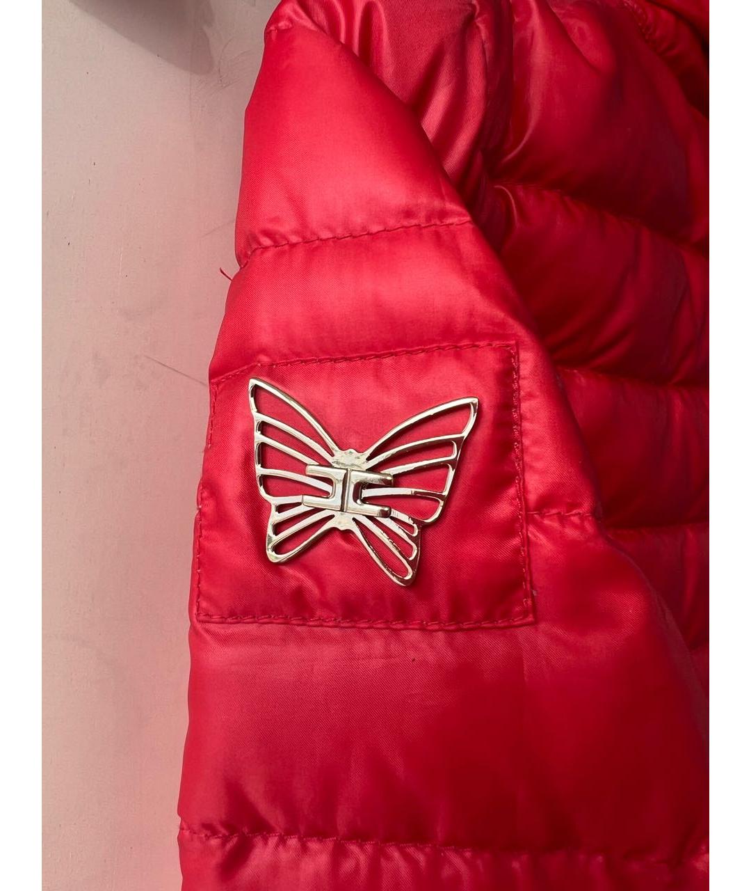 ELISABETTA FRANCHI Красная полиэстеровая куртка, фото 4
