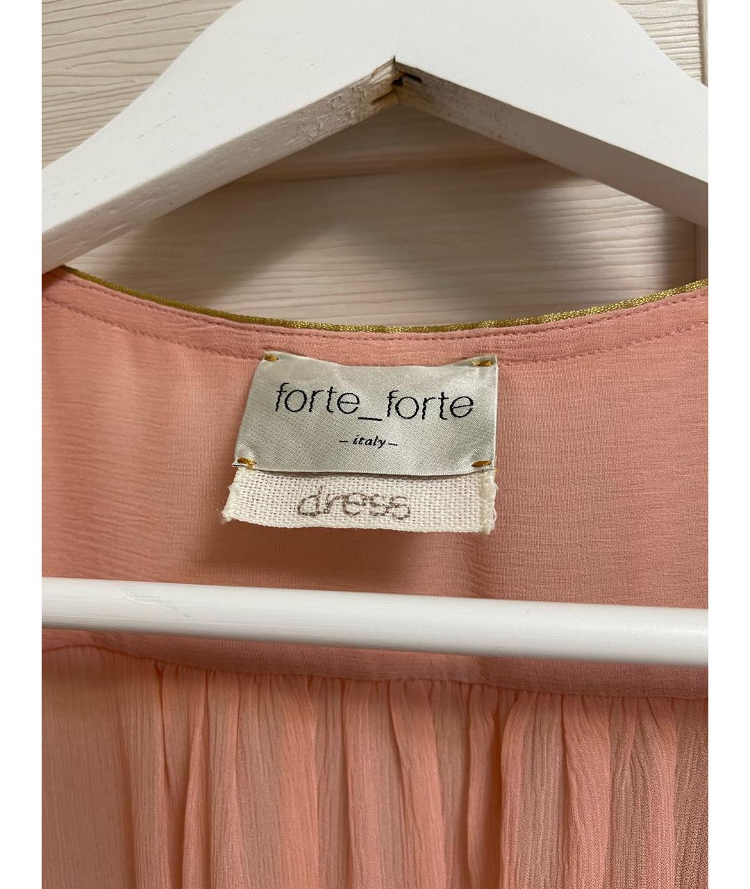 FORTE FORTE Розовое шелковое повседневное платье, фото 2