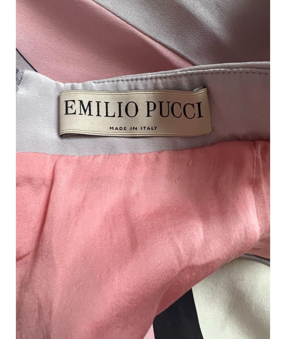 EMILIO PUCCI Мульти шелковая юбка мини, фото 3