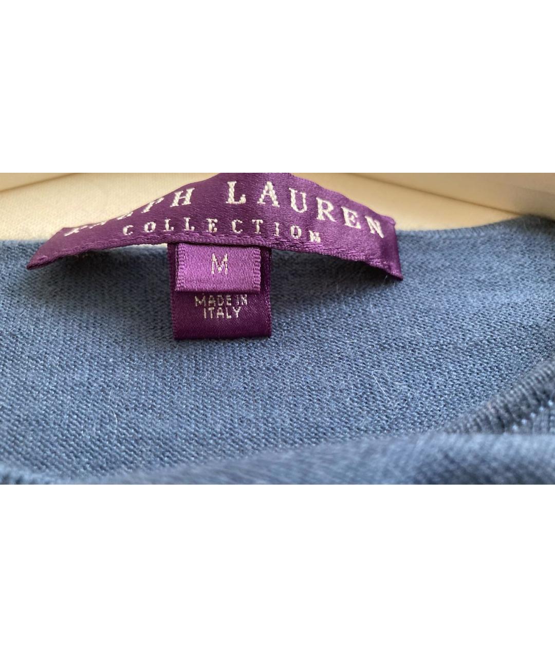 RALPH LAUREN COLLECTION Синий кашемировый джемпер / свитер, фото 5