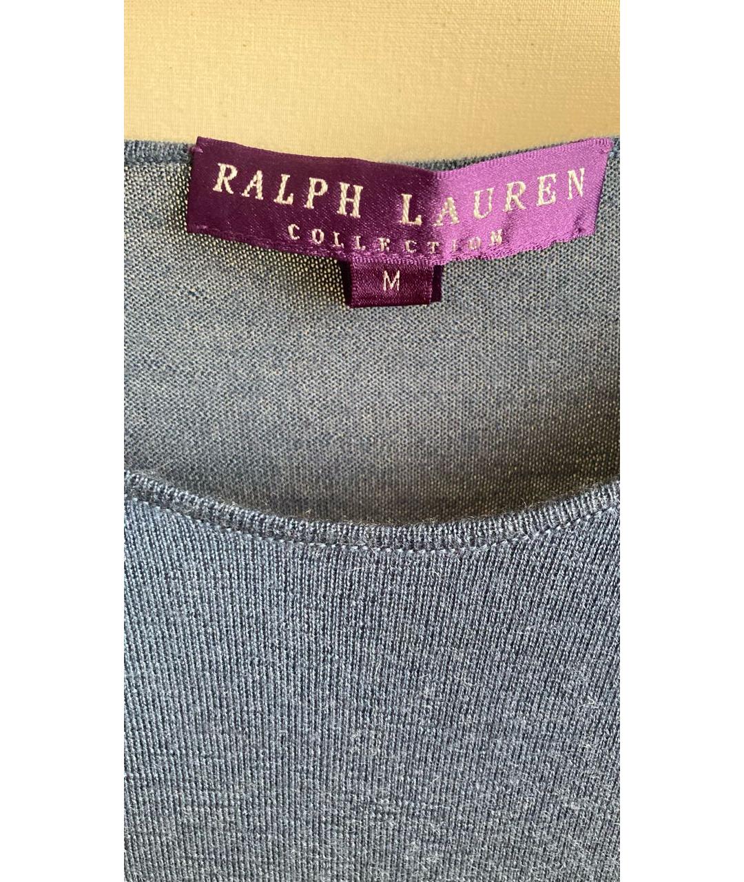 RALPH LAUREN COLLECTION Синий кашемировый джемпер / свитер, фото 4