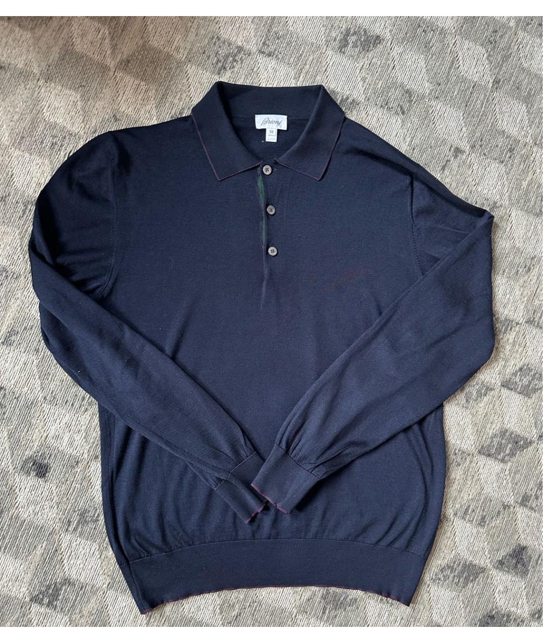 BRIONI Темно-синий кашемировый джемпер / свитер, фото 8