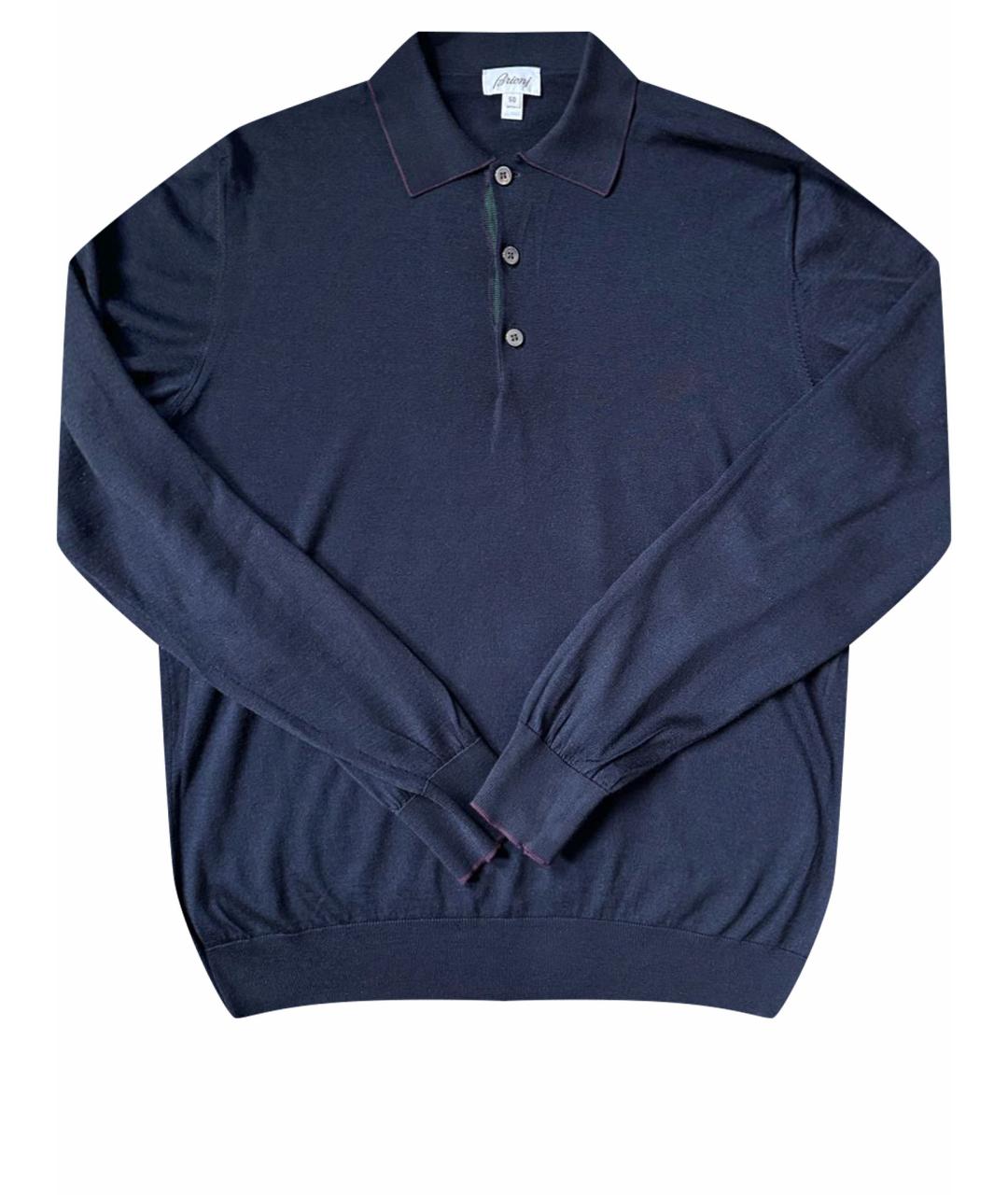 BRIONI Темно-синий кашемировый джемпер / свитер, фото 1