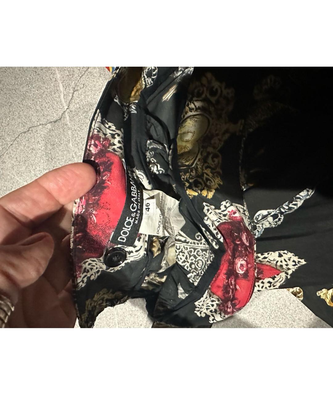 DOLCE&GABBANA Мульти хлопковая юбка миди, фото 3
