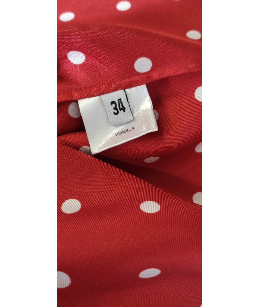 ALEXANDRE VAUTHIER Красная шелковая блузы, фото 6