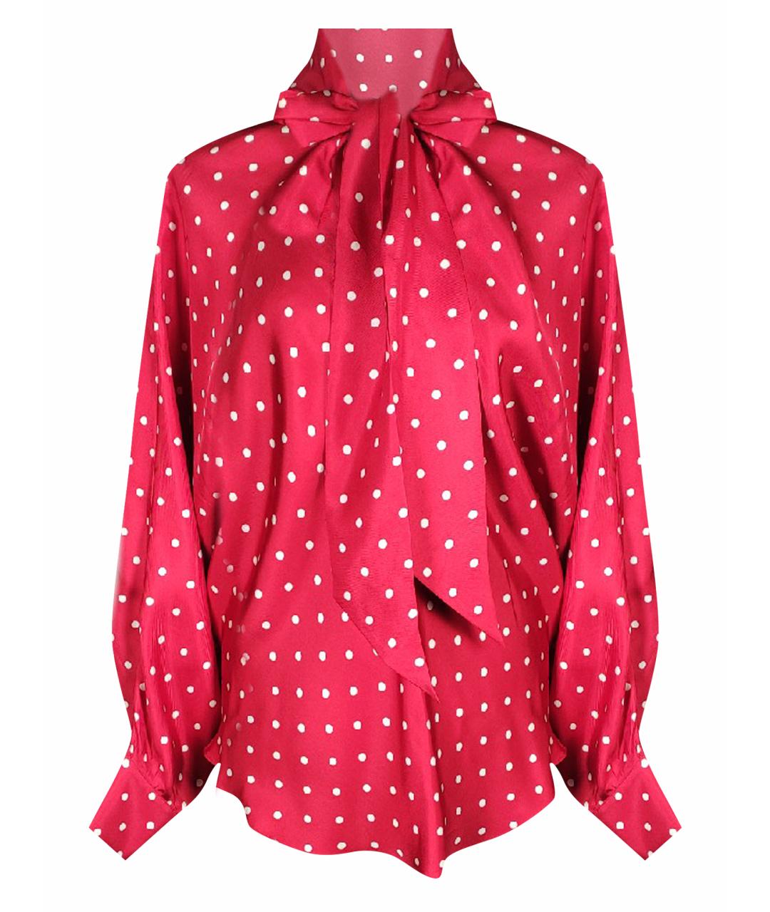 ALEXANDRE VAUTHIER Красная шелковая блузы, фото 8