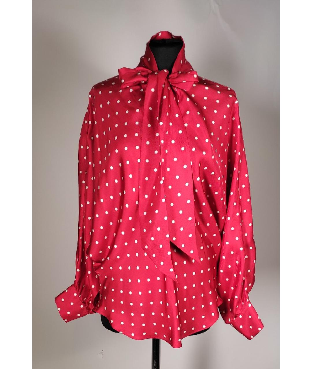 ALEXANDRE VAUTHIER Красная шелковая блузы, фото 7