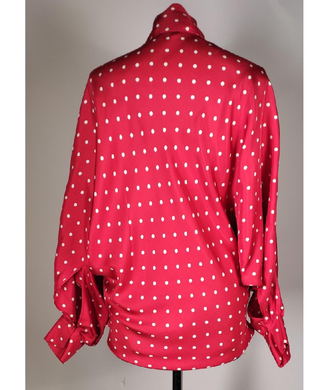 ALEXANDRE VAUTHIER Красная шелковая блузы, фото 3