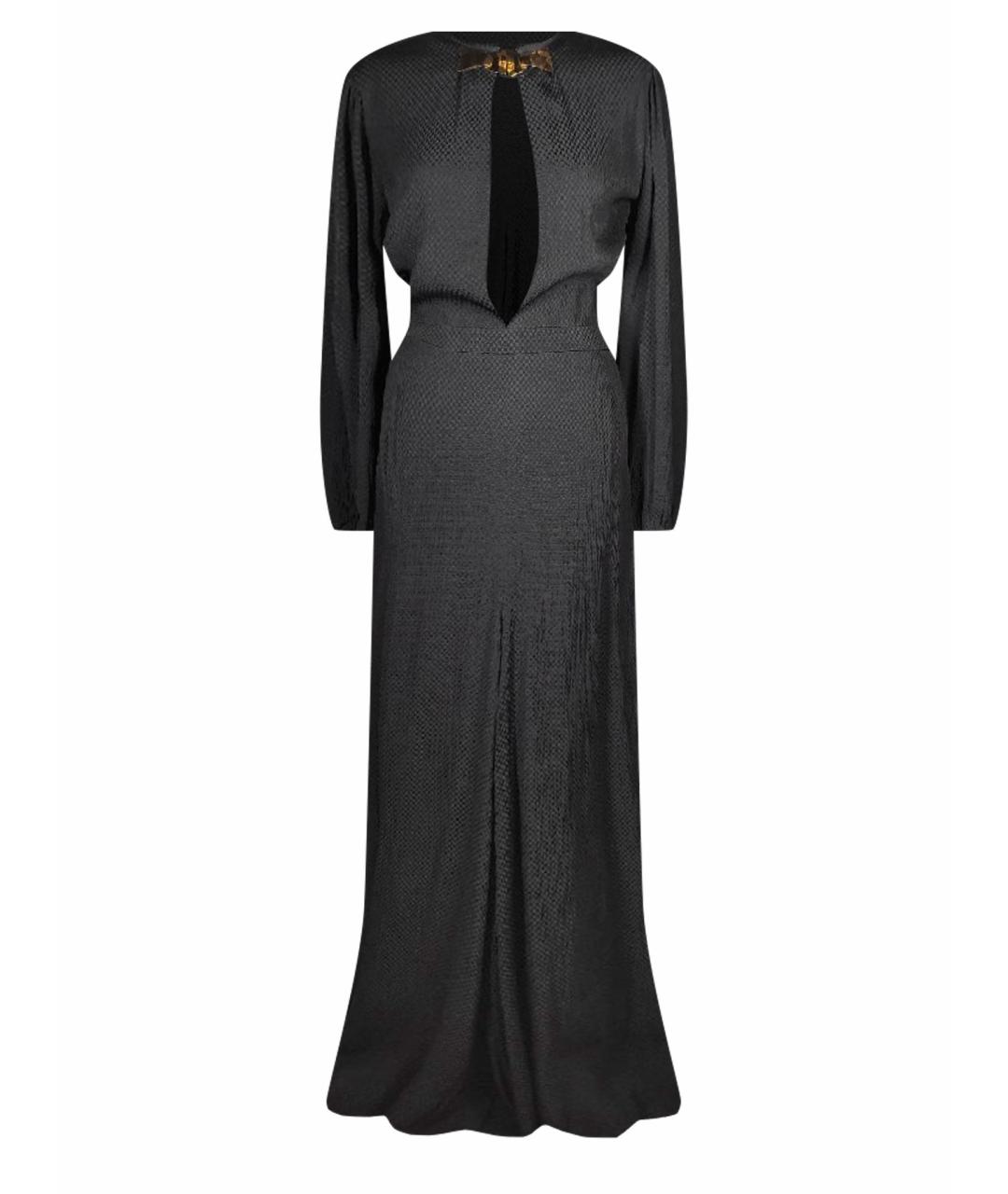 CHLOE Черное ацетатное вечернее платье, фото 1