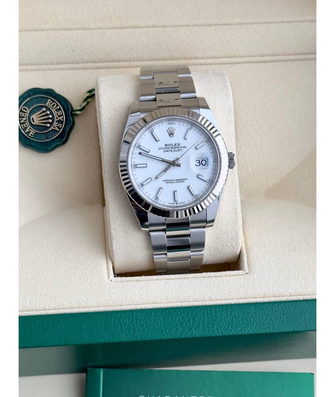 ROLEX Белые часы из белого золота, фото 7