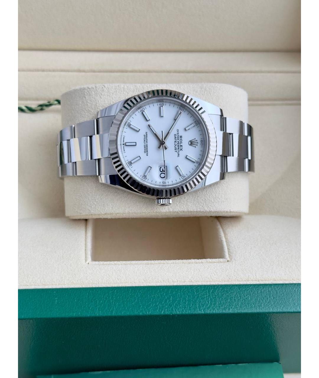 ROLEX Белые часы из белого золота, фото 8