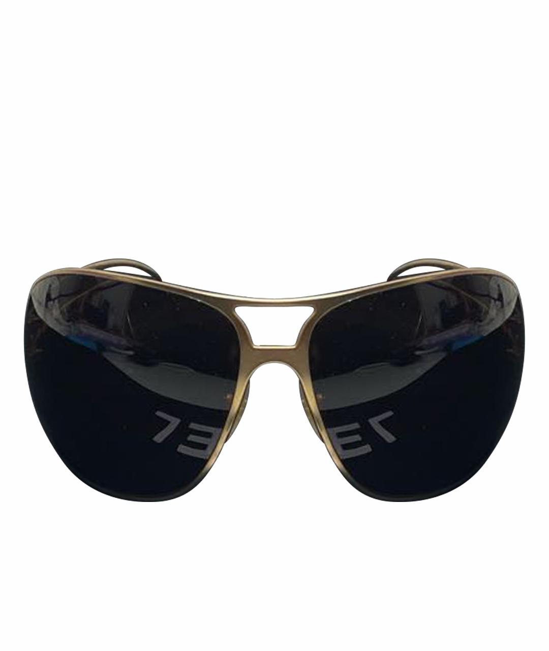 CHANEL PRE-OWNED Золотые пластиковые солнцезащитные очки, фото 1