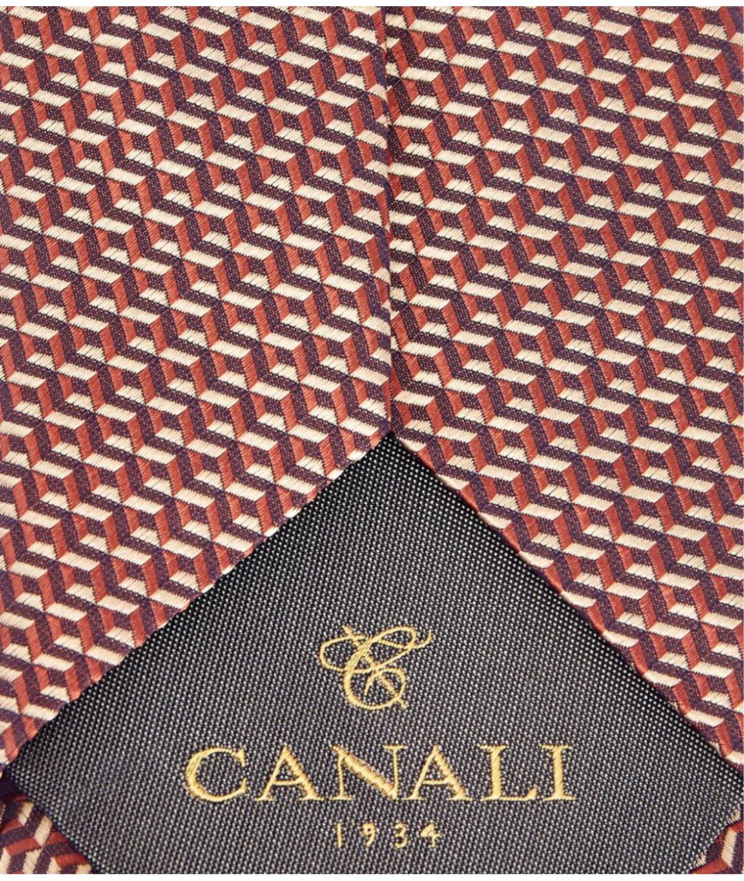 CANALI Бордовый шелковый галстук, фото 4