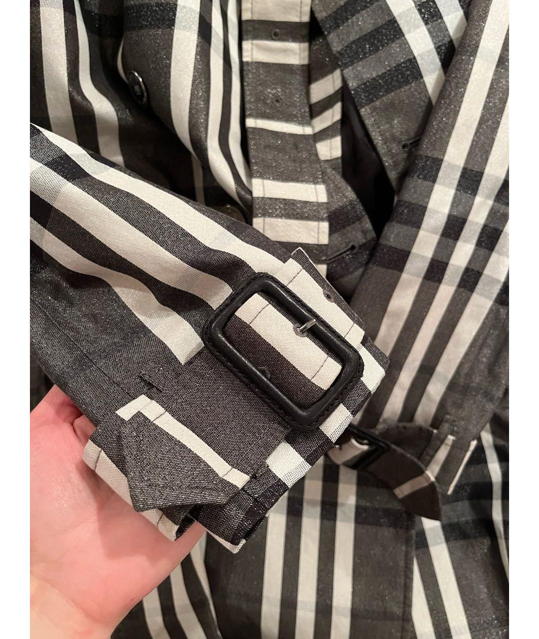 BURBERRY Антрацитовый хлопковый тренч/плащ, фото 6