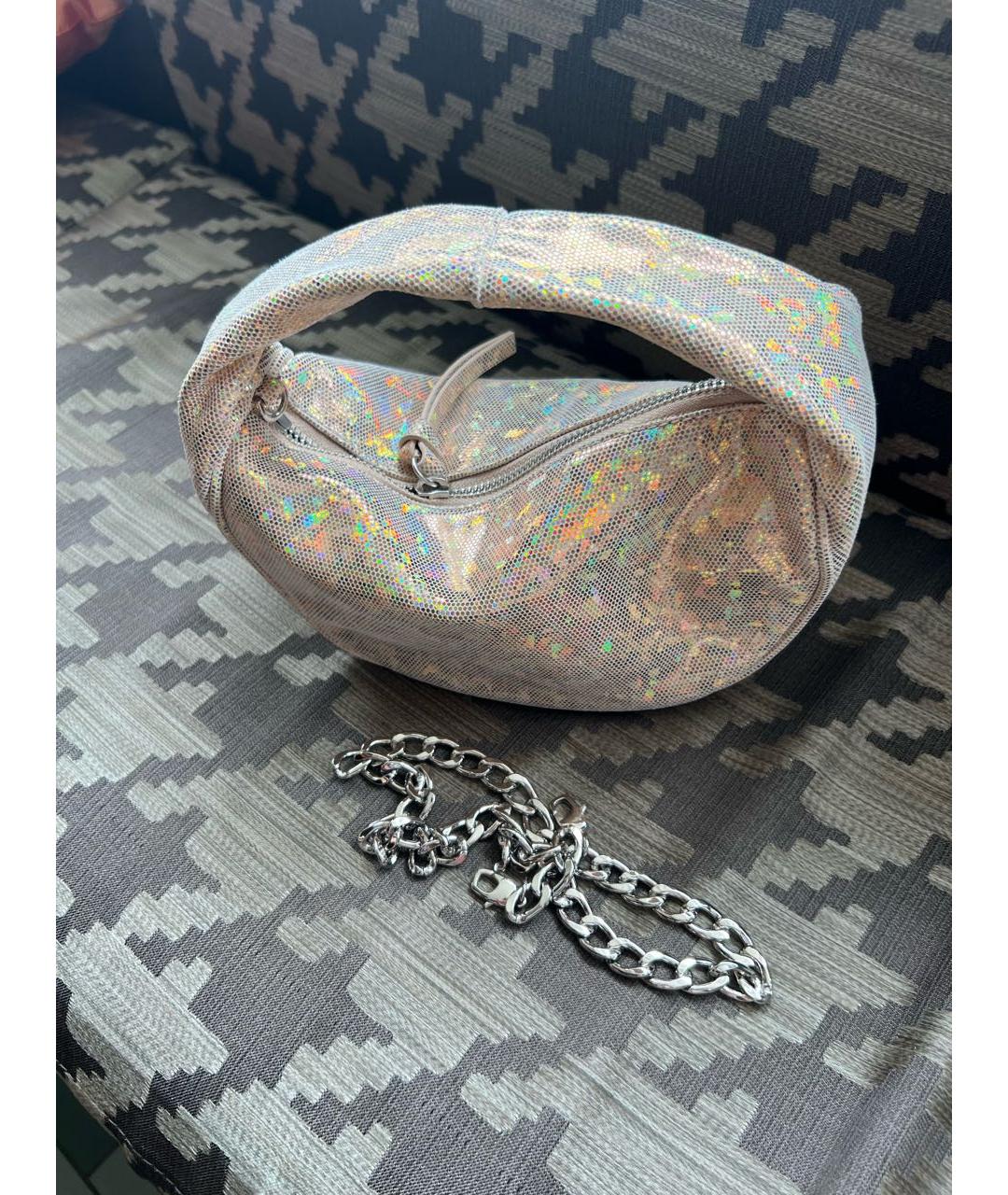 BY FAR Бежевая кожаная сумка с короткими ручками, фото 2