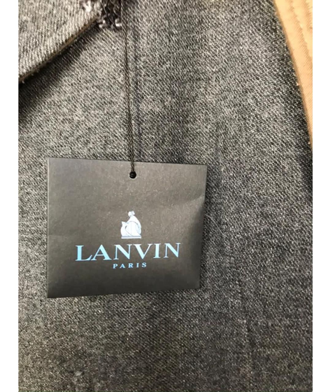 LANVIN Коричневое пальто, фото 3