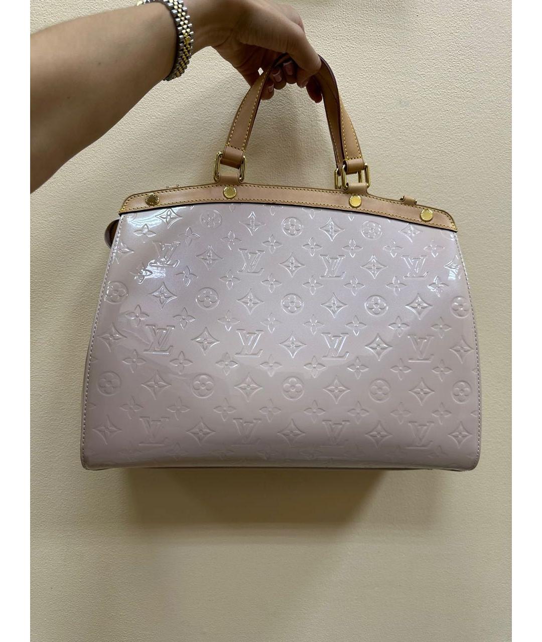 LOUIS VUITTON PRE-OWNED Розовая сумка с короткими ручками из лакированной кожи, фото 6