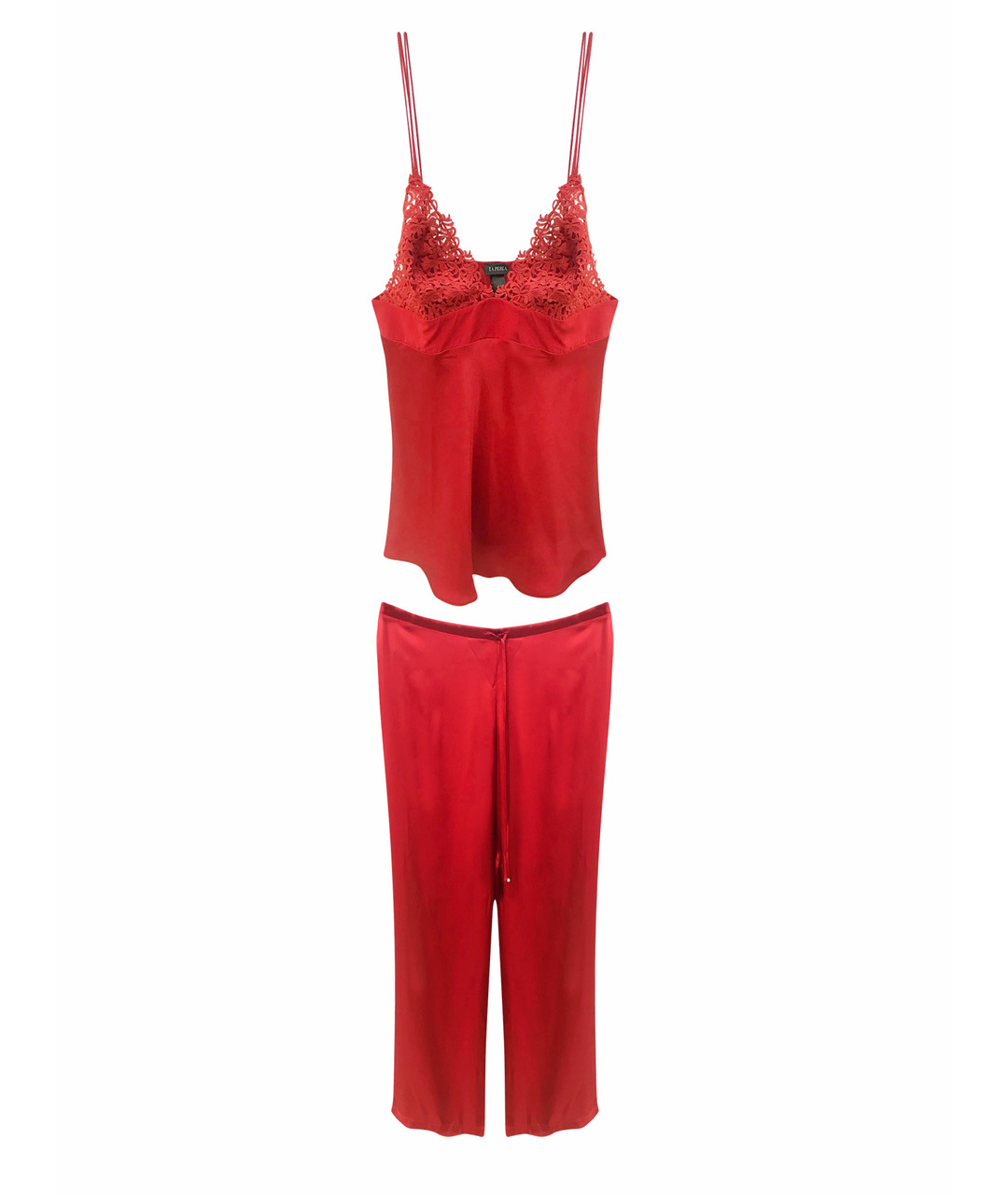 LA PERLA Красная шелковая пижама, фото 1