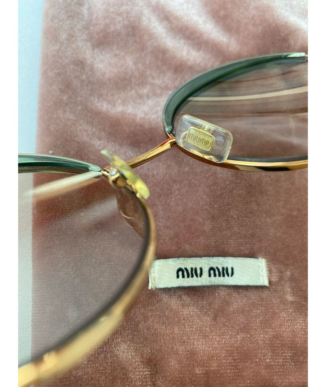 MIU MIU Металлические солнцезащитные очки, фото 6