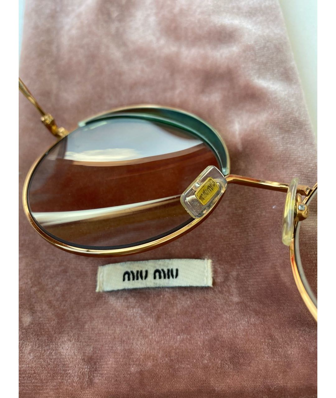 MIU MIU Металлические солнцезащитные очки, фото 7