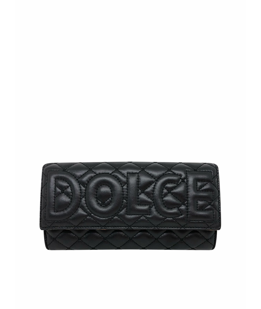 DOLCE&GABBANA Черный кожаный кошелек, фото 1