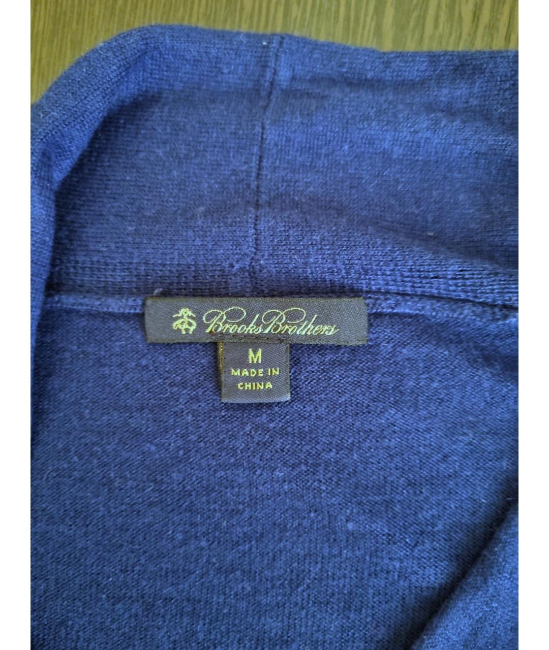 BROOKS BROTHERS Синий кашемировый джемпер / свитер, фото 3