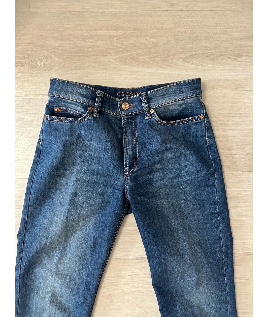 ESCADA Синие хлопковые джинсы слим, фото 2