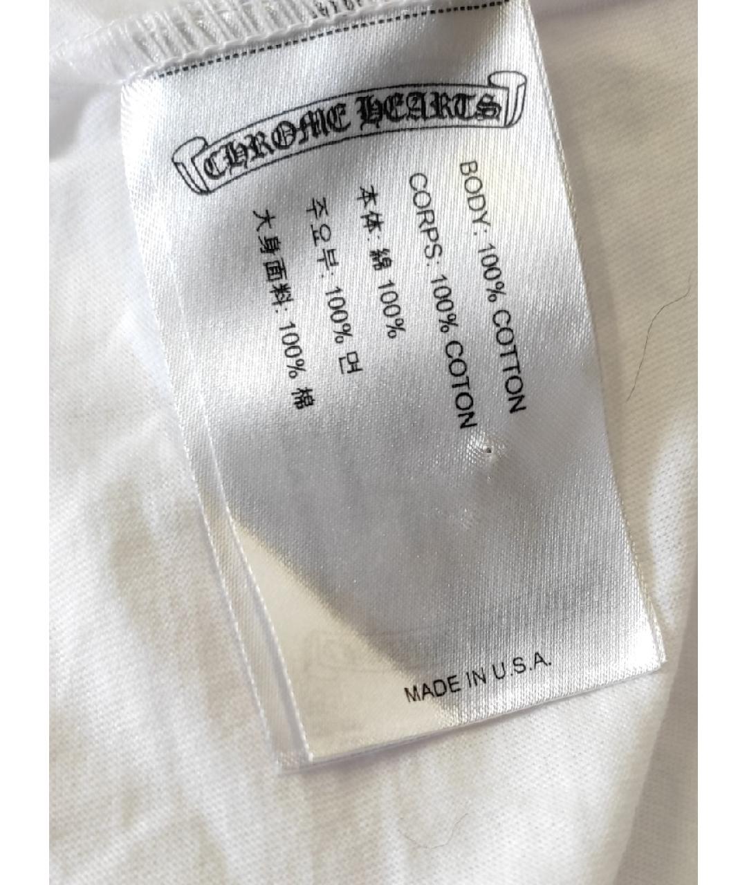 CHROME HEARTS Белая хлопковая футболка, фото 7