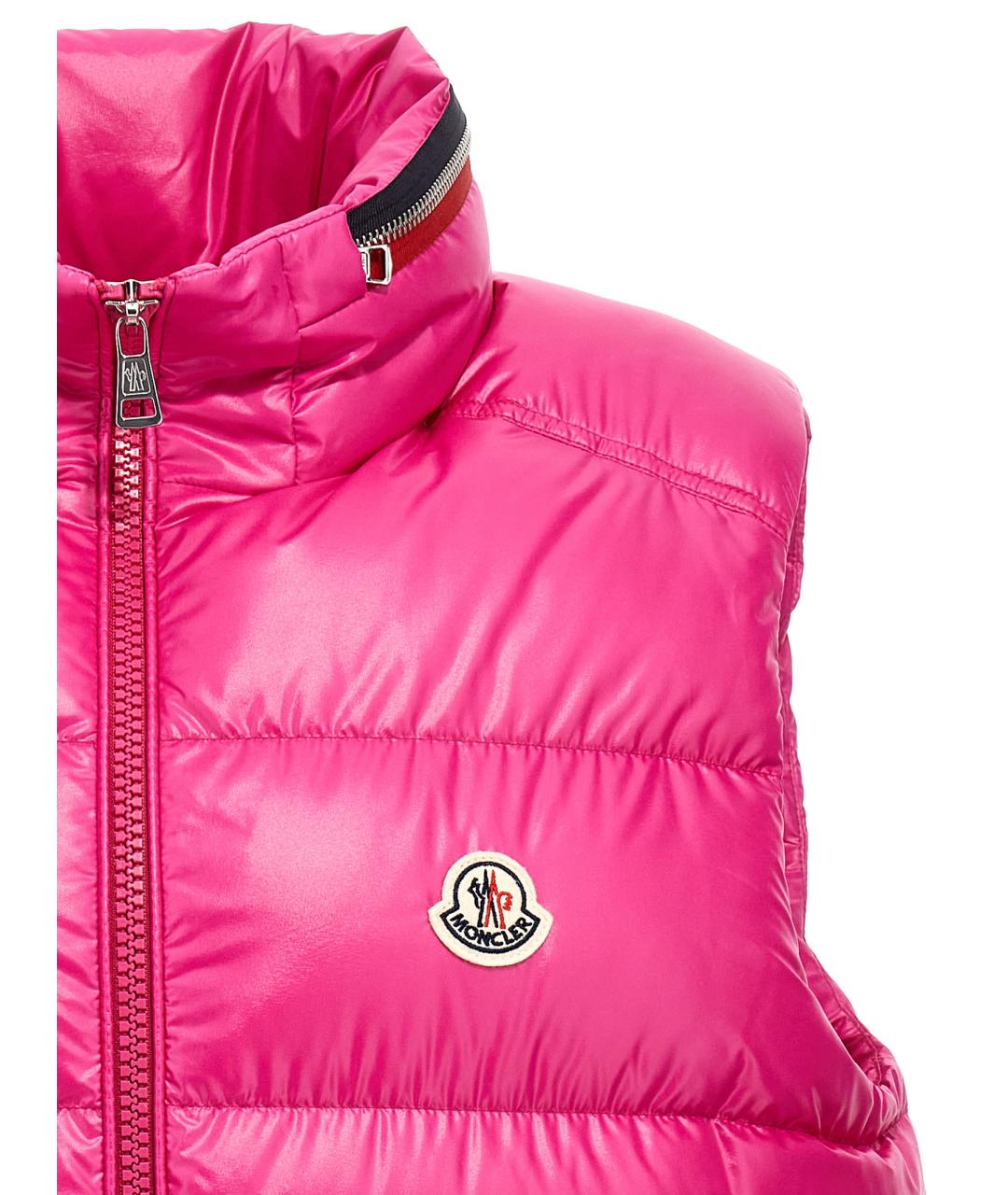 MONCLER Фуксия полиэстеровый жилет, фото 3