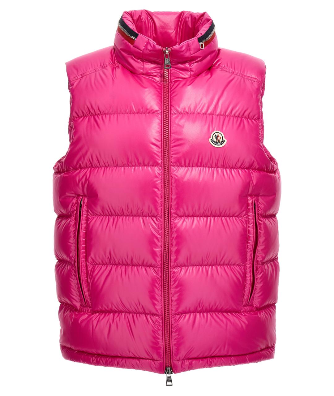 MONCLER Фуксия полиэстеровый жилет, фото 1