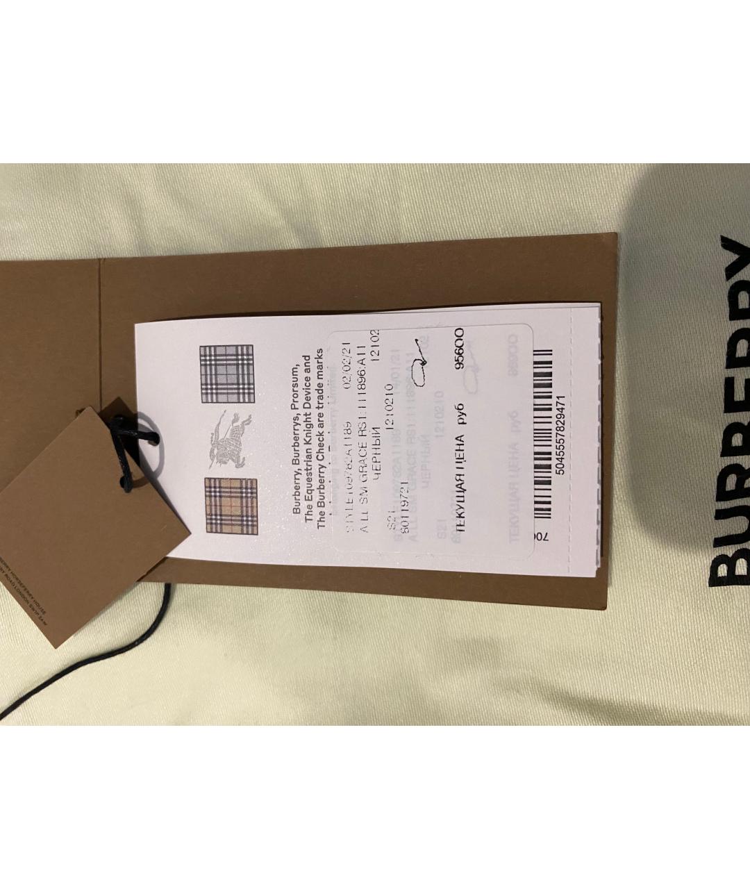 BURBERRY Черная кожаная сумка через плечо, фото 3