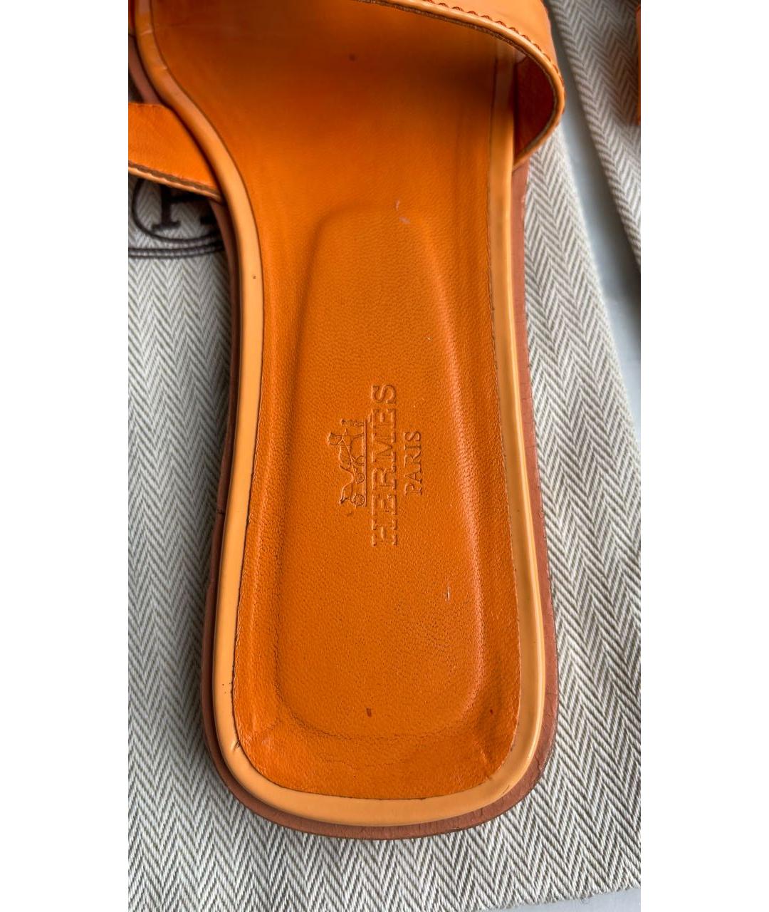 HERMES Кожаные шлепанцы, фото 3