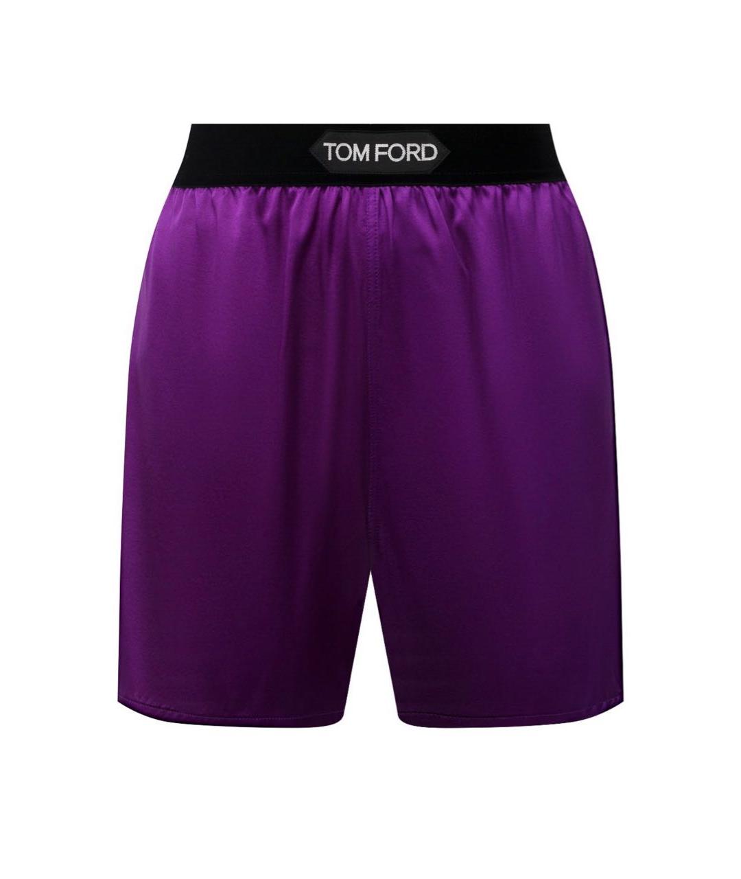 TOM FORD Фиолетовые шелковые шорты, фото 1
